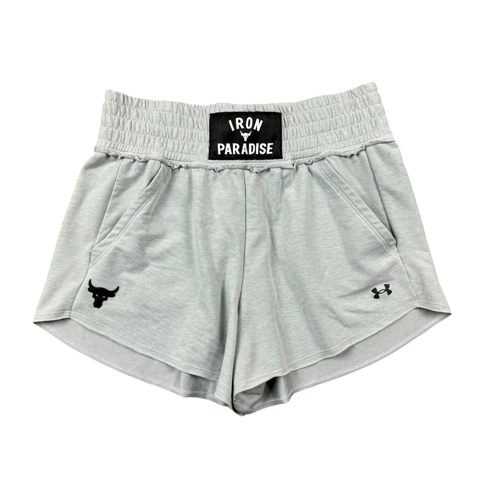 Under Armour Iron Paradise Shorts Women Small Gray Active Athletic Workout Gym